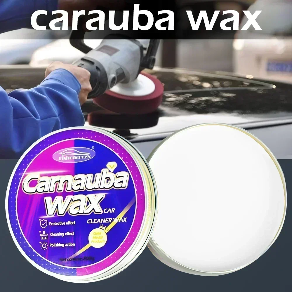 

Воск Carnauba для ухода за автомобилем, Бразильская паста для полировки краски, блестящее супергидрофобное покрытие для глазирования