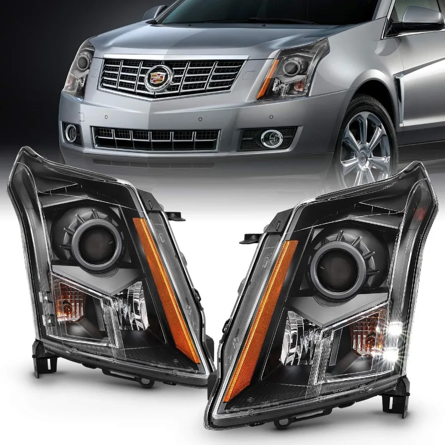 

Для 20102016 Cadillac SRX светодиодные черные фары для проектора, улучшенная видимость и современная эстетика для ночного вождения и урна