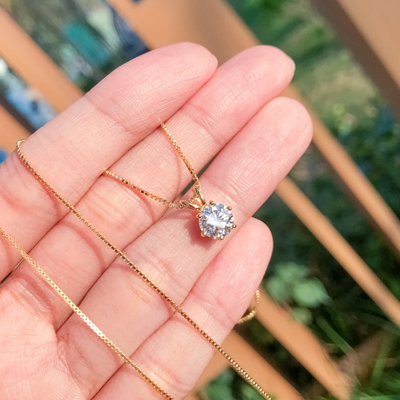 Thumbnail 4 - #33 Trending Moissanite Pendant Necklaces Right Now