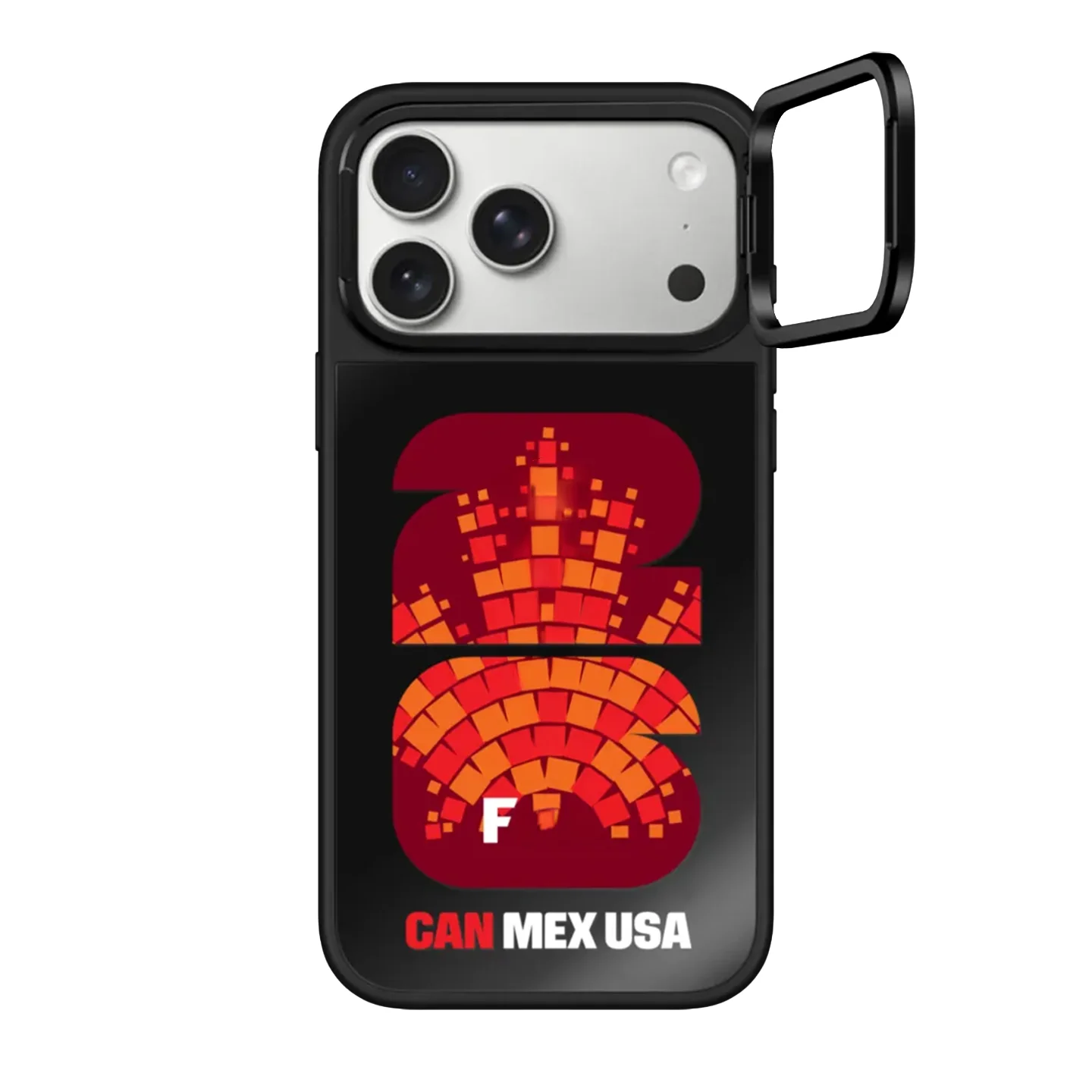 Fashion Digital Camera Ring Stand Mirror Surface Phone Cover for IPhone 14 15 16 17 Pro Max Case for IPhone 17Pro