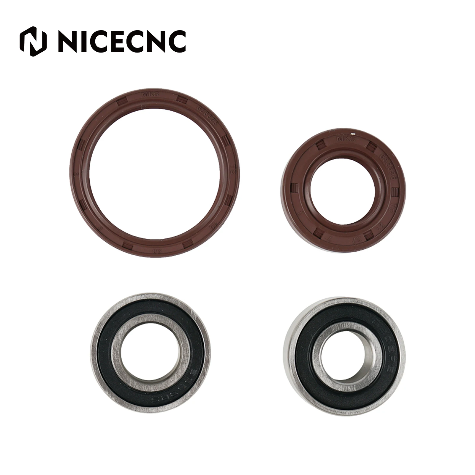 NICECNC For Honda CR125R CR250R CR 125R 250R 1990 1991 1992 1993 1994 Motorcycle Rear Wheel Bearing Rubber Seals Kit - view 2