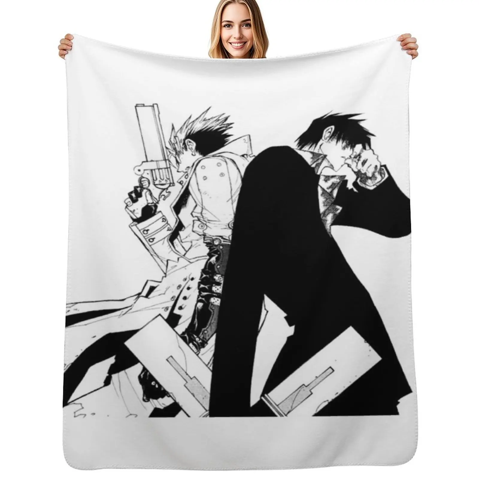 

Wolfwood Vash Design Throw Blanket Travel Luxury Brand Sleeping Bag Picnic Blankets