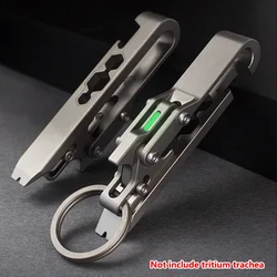 TC4 Titanium Alloy Quick Release Belt Buckle Edc Multifunctional Outdoor Magnetic Suction Keychain Bottle Opener Anti Loss Tool