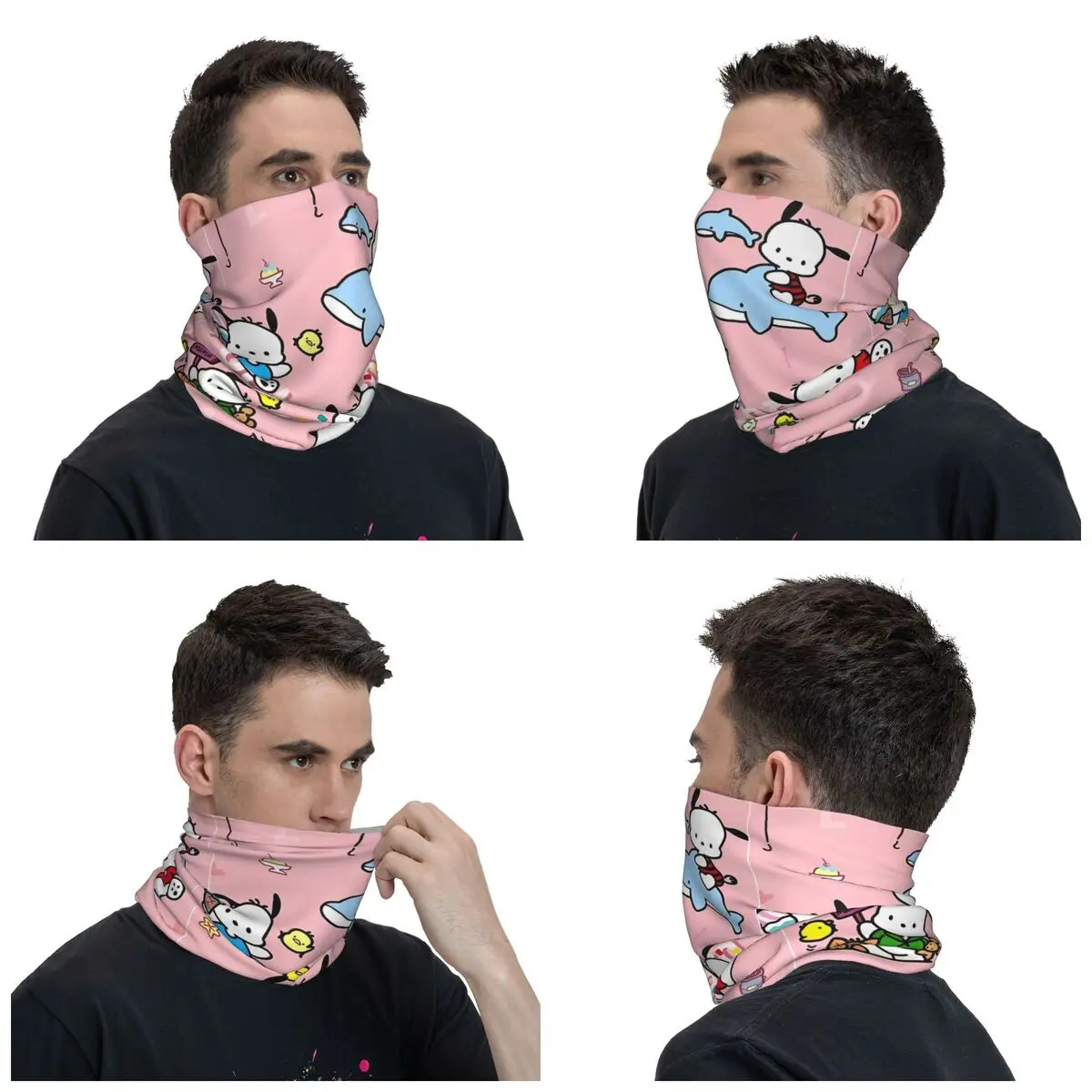 Miniso pochacco bandana dos desenhos animados na moda balaclava verão caminhadas acampamento máscara de ciclismo à prova de poeira macio motocicleta máscara de cobertura facial