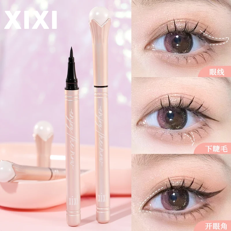 

Black Eyeliner Pencil Liquid Eye Liner Waterproof Smudge Proof Quick Drying 12 Hour Wear Ultra Fine Black Eyeliner for Arrows