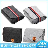 Power Bank Storage Bag For Data Cable Mouse Mini 2023 Gadgets Bags Multifunction Fashion Electronic Gadgets Felt Adapter Pouch