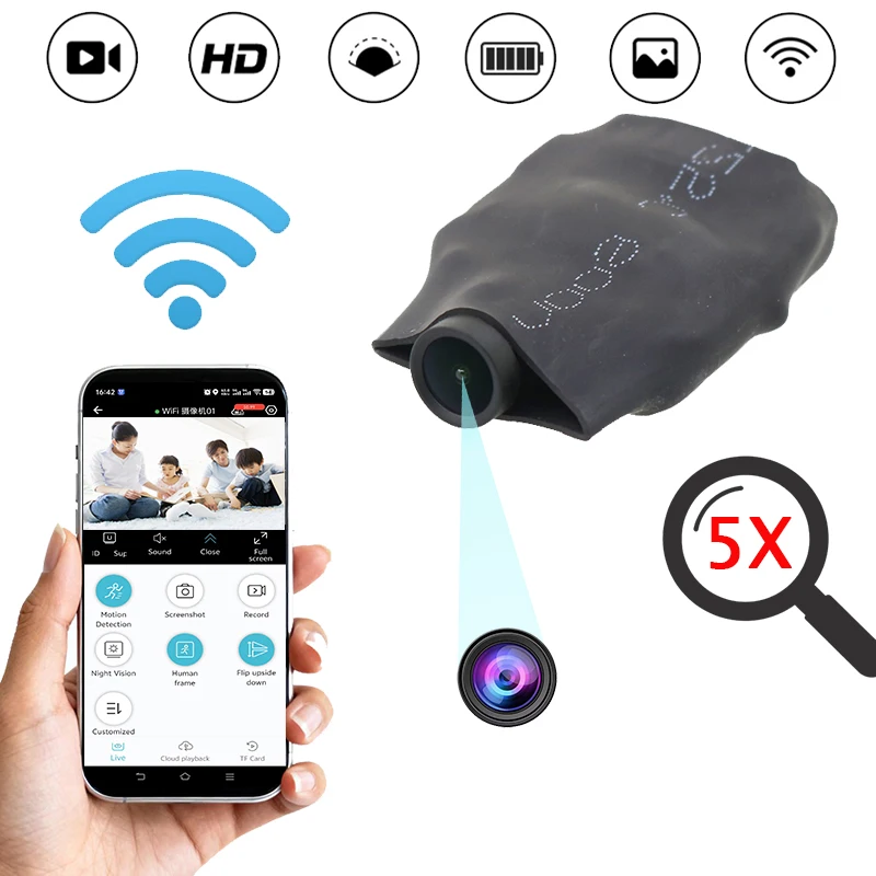 

JOZUZE O-KAM Diy small HD WIFI IP Mini Camera Micro Video Voice Recorder Wireless Cam Home Security Camcorder Support Remote App