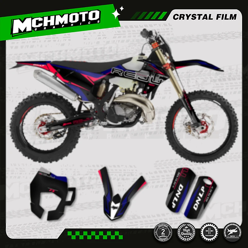 

MCHMFG Custom Team Graphics Backgrounds Decals Stickers Kit For RIEJU MR 300 2020 2021 Number Name Customize 005