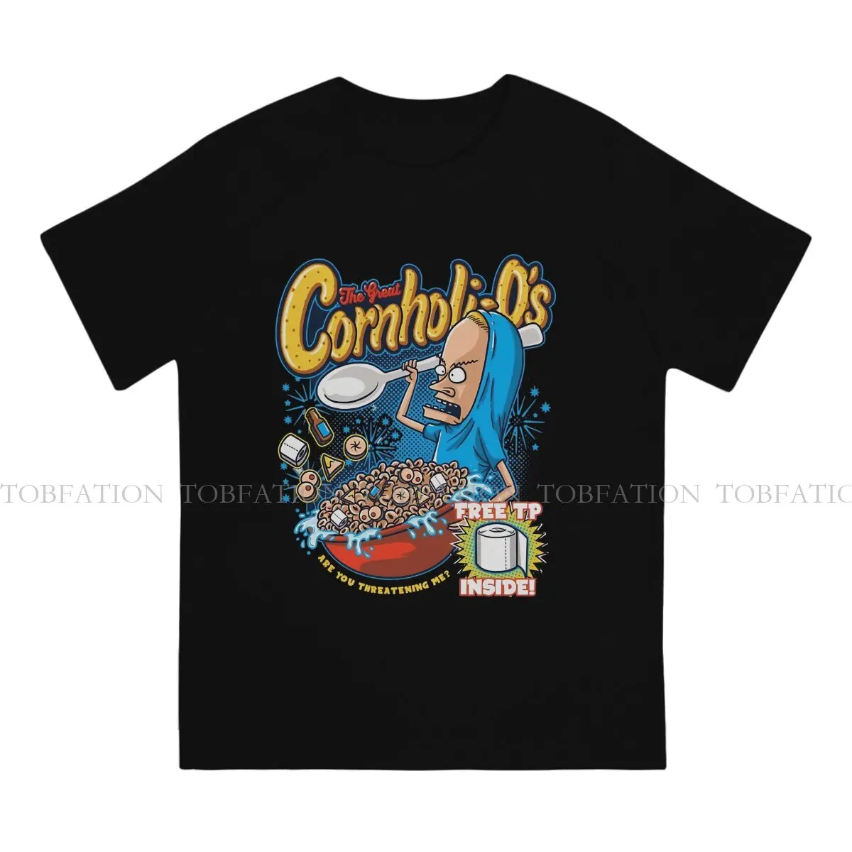 I Am Cornholio I Need TP Cartoon Beavis and Butthead Men T Shirt Cotton Fashion O-Neck Tee Shirt Harajuku Clothes