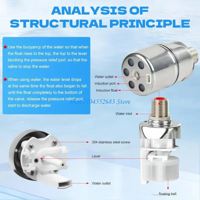 Y6GD Starke Schwimmerventile aus Stahl, universelle Rohradapter, vollständige Installation für Pool