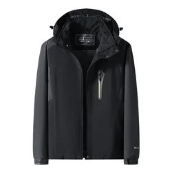 Men's Waterproof Hiking Jacket Large Size Windproof Windbreaker Camping Hunting Running Trekking Fishing Coat Men Outdoor