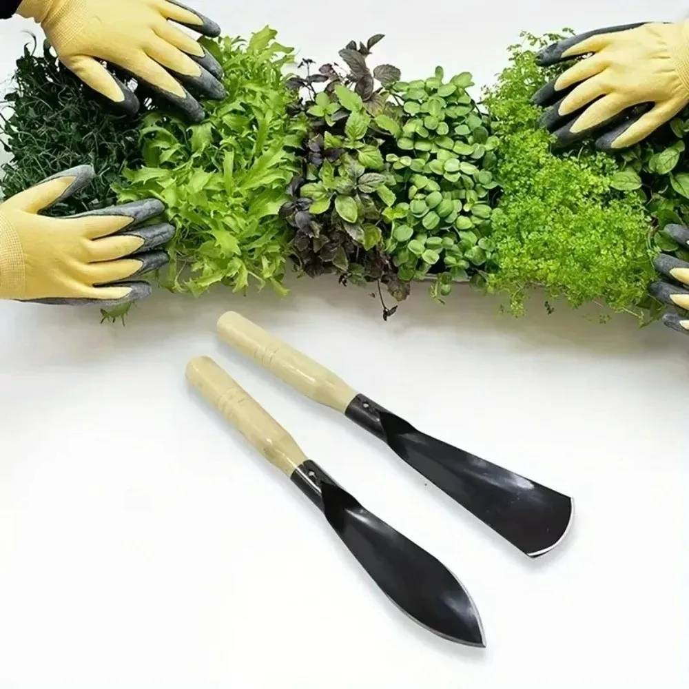 Sturdy Iron Gardening Shovel Dig Digging Garlic Garden Shovel Harvesting Wild Vegetables Flowers Grass Puller Tool
