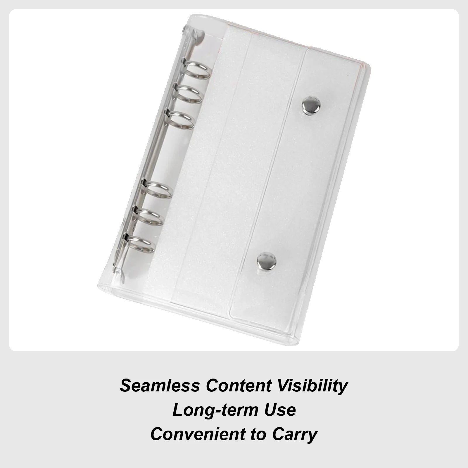 الموثق يغطي A6/A7 6-حلقة شفافة بولي كلوريد الفينيل الميزانية الموثق مخطط غطاء فضفاض ورقة مجلد ل Photocard سجل القصاصات وثيقة الصور