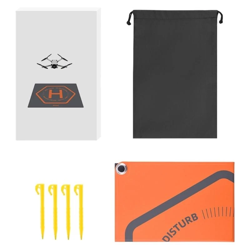 

652F Portable UAV Landing Mat 50cm/65cm Water Resistant Two Color Helipad with Safety Warn Marking for Outdoor Flight