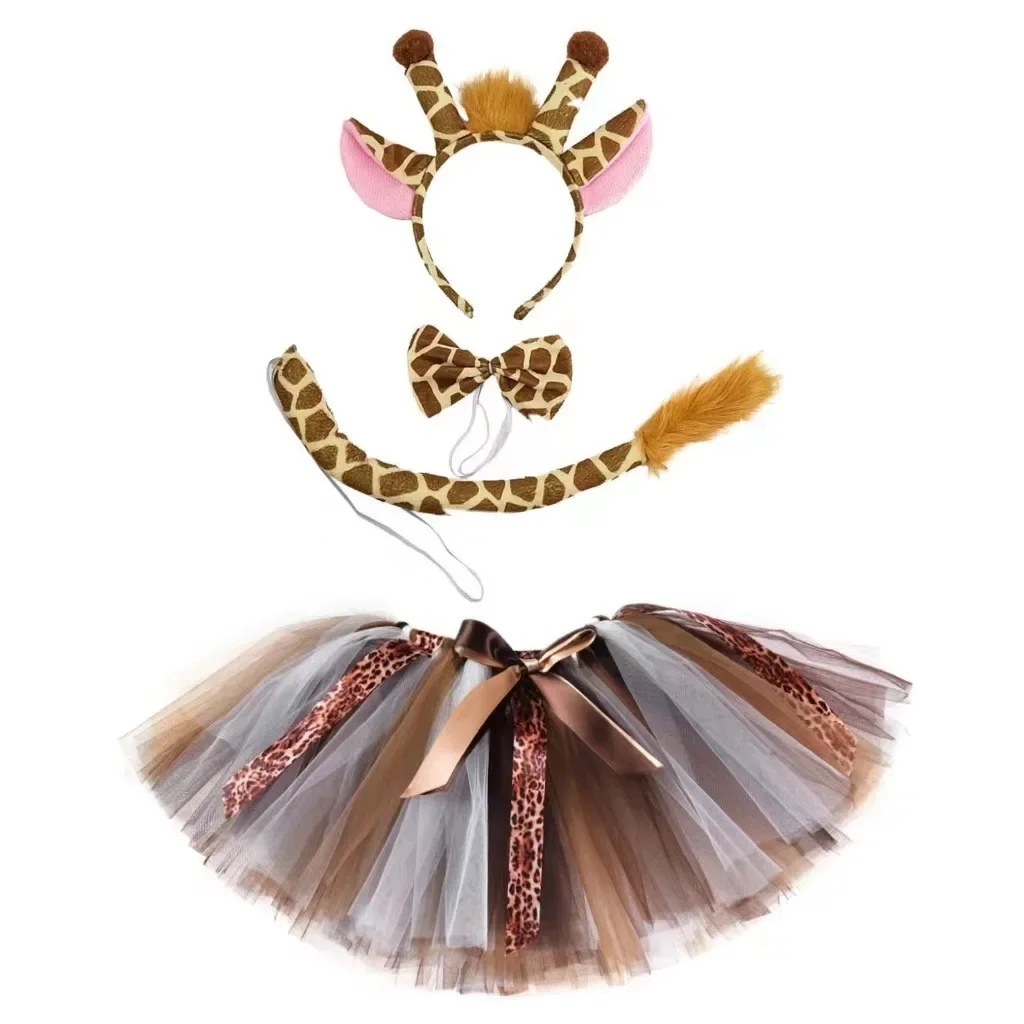 Led Lighs Giraffe Zebra Deer Tutu Skirt for Baby Kids Halloween Christmas Dress Up Costumes for Kids Fluffy Ballet Tutus Outfit