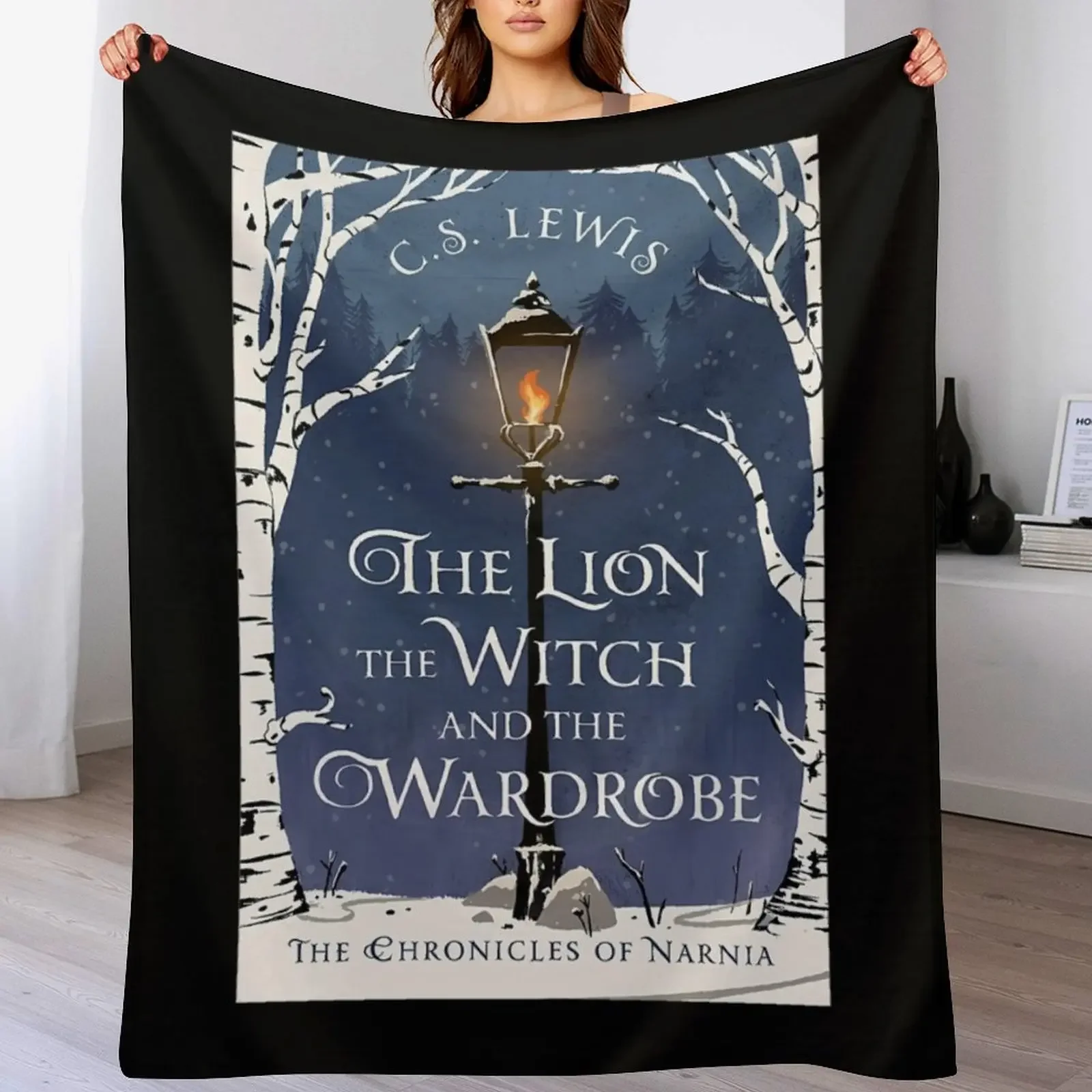 He Lion He Witch And He Wardrobe Lampost \t Throw Blanket Multi Purpose Soft Warm Blanket for Home Travel