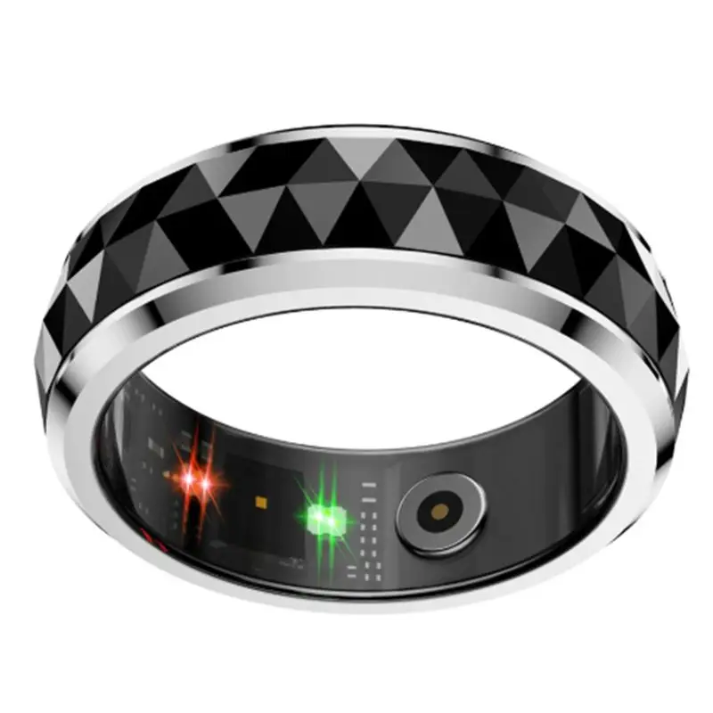 B04B-R11 Smart Ring,Fidget Spinner Anxiety Relieve Ring With Charging Case For Men,Health And Sleep Monitor,5ATM Waterproof