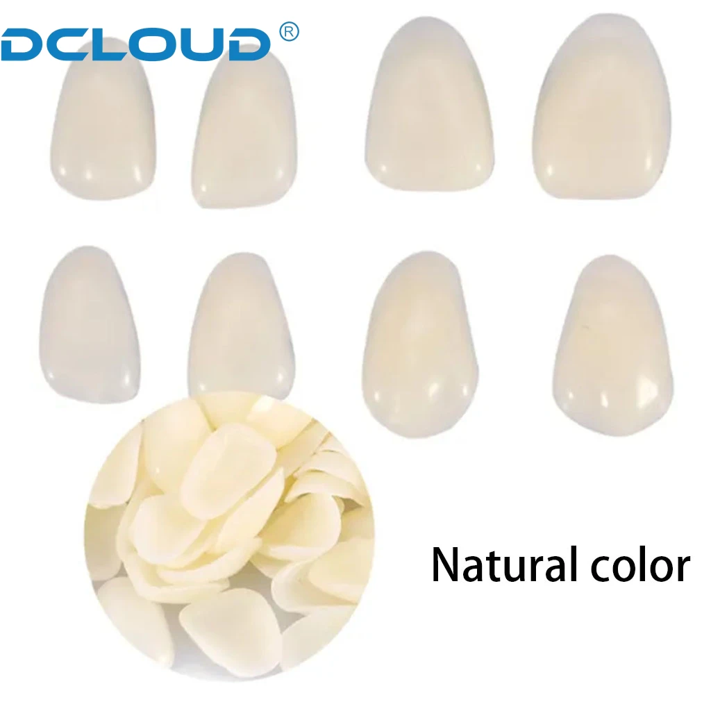 DCLOUD 50Pcs/Bag Ultra-Thin Dental Resin Teeth Temporary Crown Tooth Veneers Whitening Porcelain Upper Anterior Oral Care