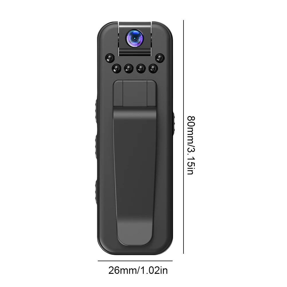 

HD 1080P Miniature Camcorder WiFi Infrared Night Vision Small Body Camera with Back Clip Outdoor Sports DV DVR Motion Detection