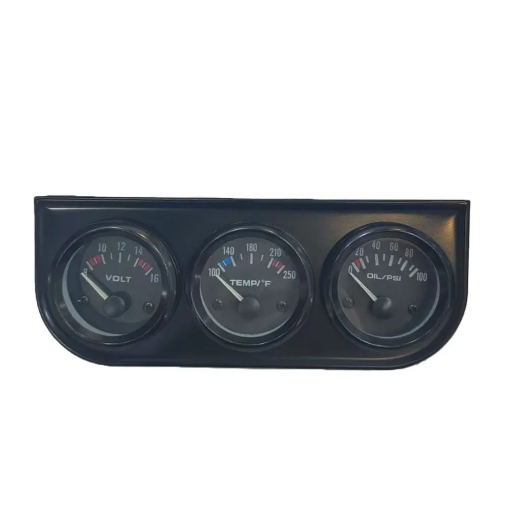 

Тройной манометр \ зеркальный 2 дюйма, 52 мм, механический манометр давления масла, температура воды, вольтметр топлива для автофургонов, грузовиков, детали мотоциклов