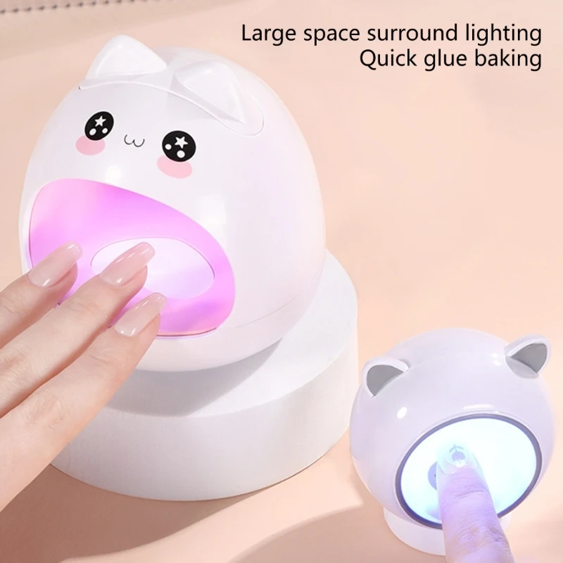 Mini luz UV para uñas gel, lámpara uñas gel UV para uñas, secador uñas portátil USB C