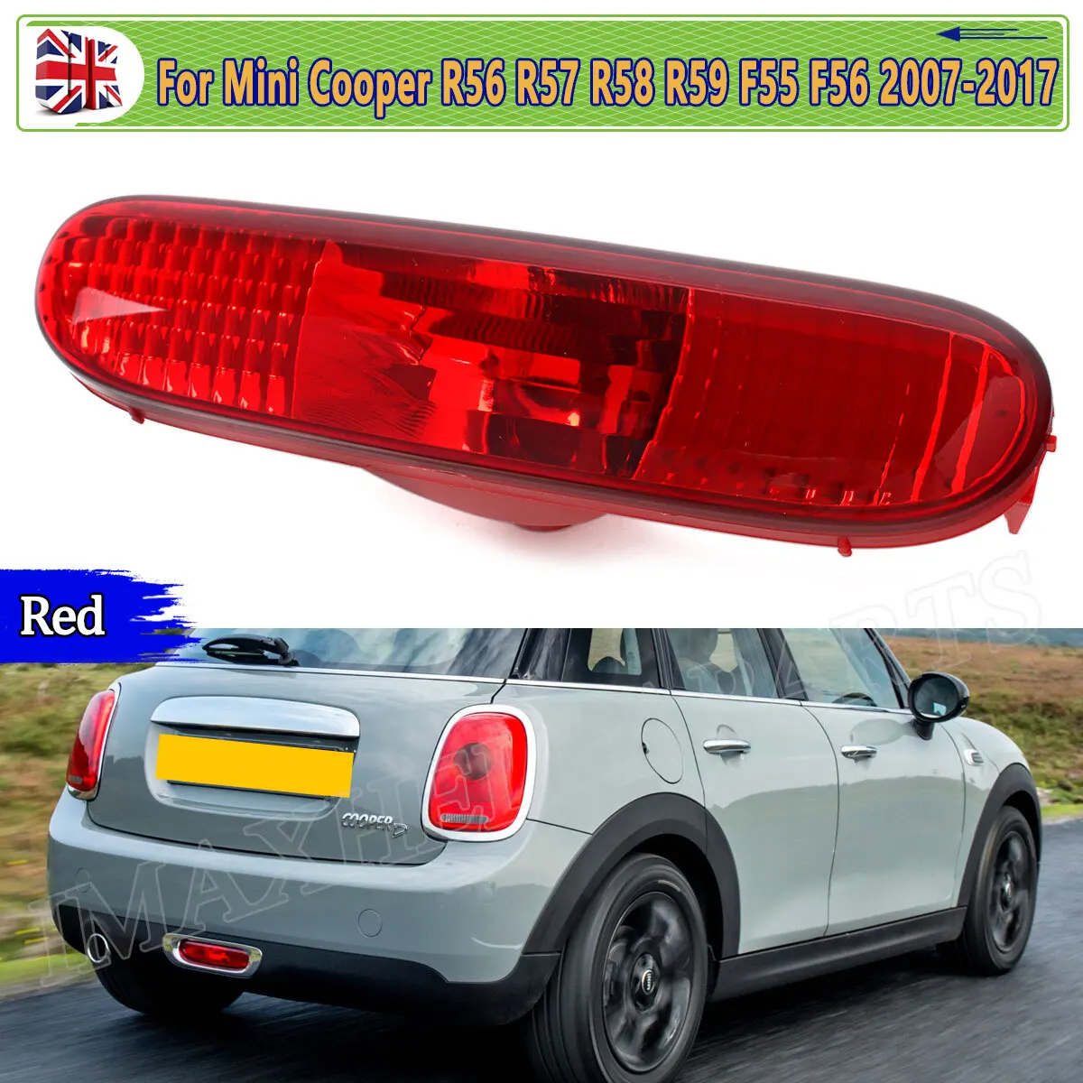 

Замените для Mini Cooper R56 фонарь заднего бампера R57 F56 F57 2007-2017, противотуманная фара заднего бампера, крышка заднего хода, накладка сигнальной лампы