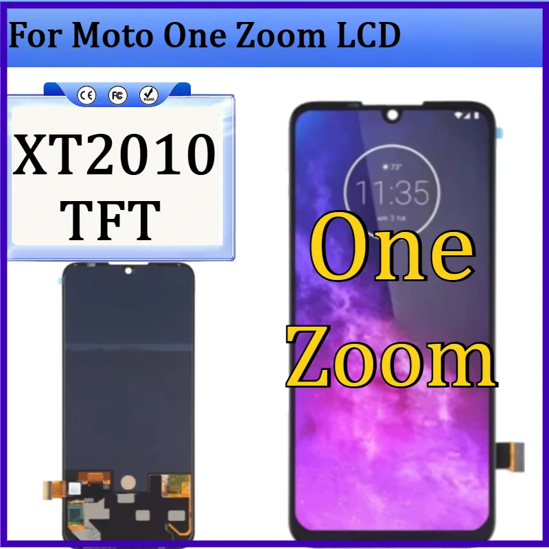 

New TFT LCD For Moto One Zoom XT2010 Lcd Screen Display Touch Digitizer For Moto One Pro LCD NO Frame