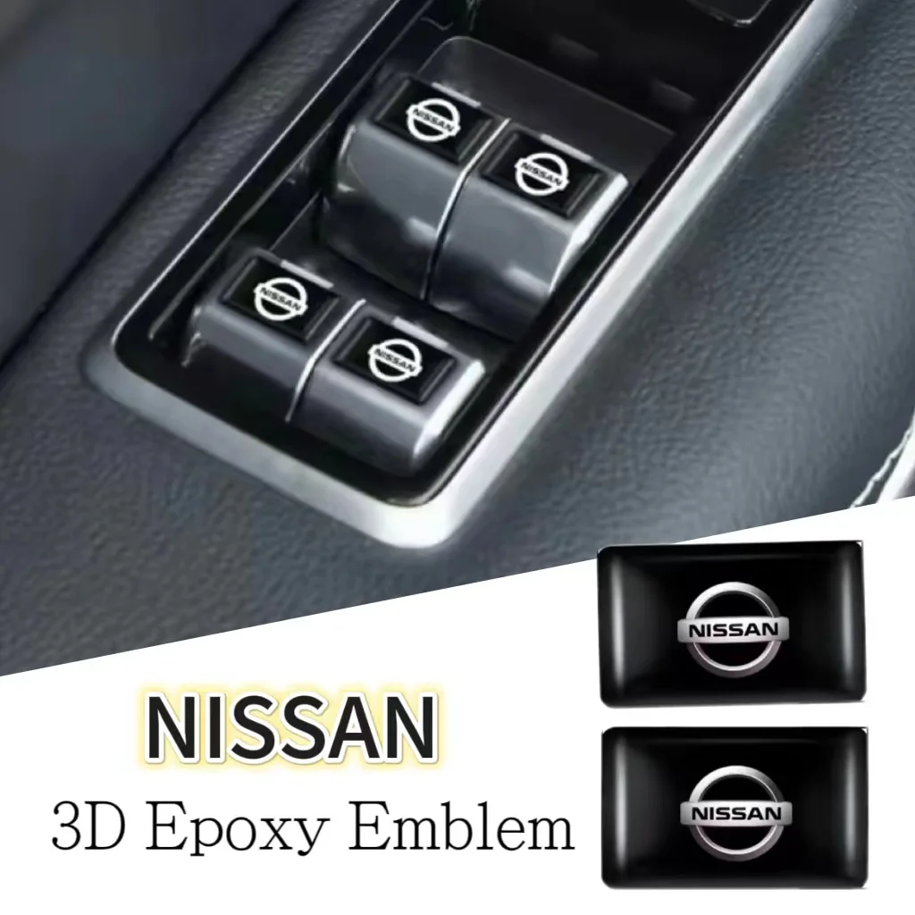 11*18MM Car 3D Epoxy Emblem Stickers Decorative Accessories For Nissan X-Trail T32 T31 Qashqai J11 J10 Tiida Teana Navara Juke