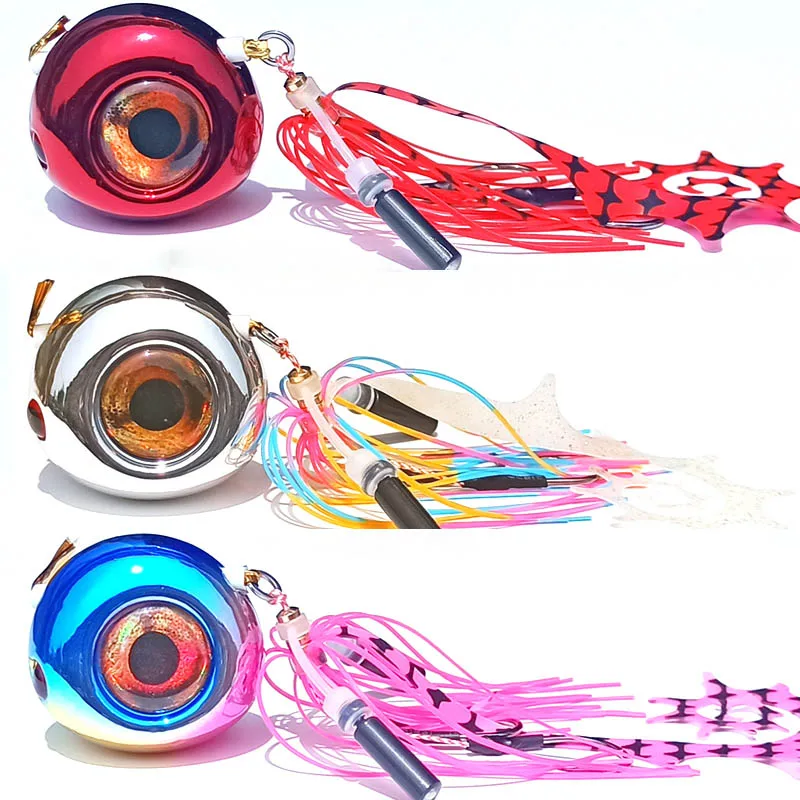 1szt 40g 60g 80g 100g 120g 150g 200g Metalowe przynęty galwaniczne Inchiku Jigging Lures 3D Eyes Lead Jig Head Boat Fishing Baits