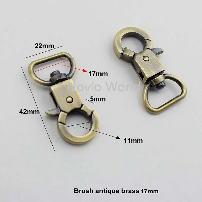 10-50pcs 6 size 13-17-20-25-32-38mm Metal Buckles for Bag Webbing Swivel Trigger Clasp Handbag Strap Hooks