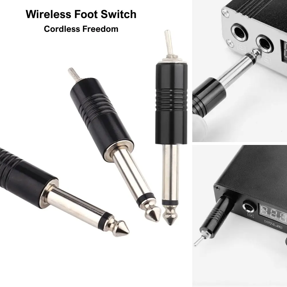 Tattoo Machine Wireless Switch Plug, Automatic Variable Power Supply Controller, Portable Stainless Steel Foot Pedal for Permane