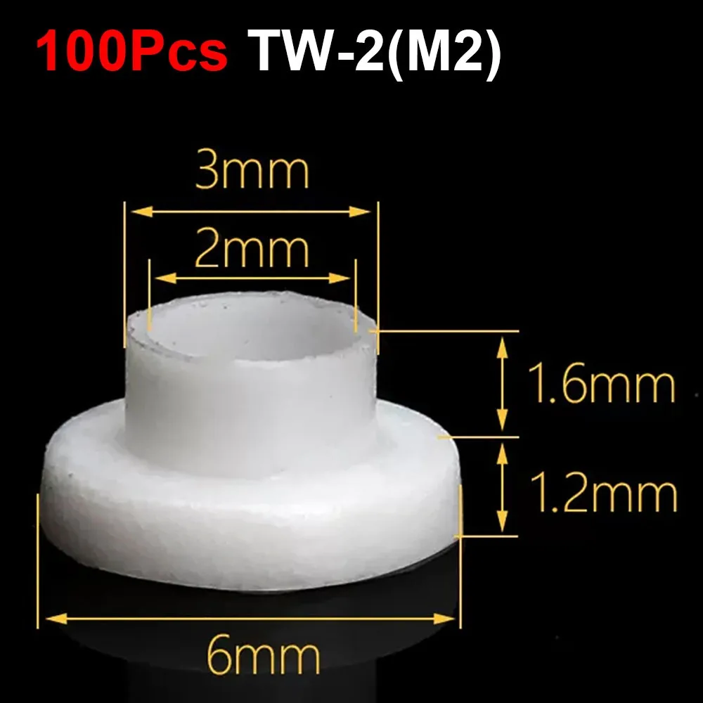 100Pcs M3-M20 T-Shaped Nylon Washer Concave Convex Nylon Plastic Plastic Step Gasket T-Type Step Insulation Spacer