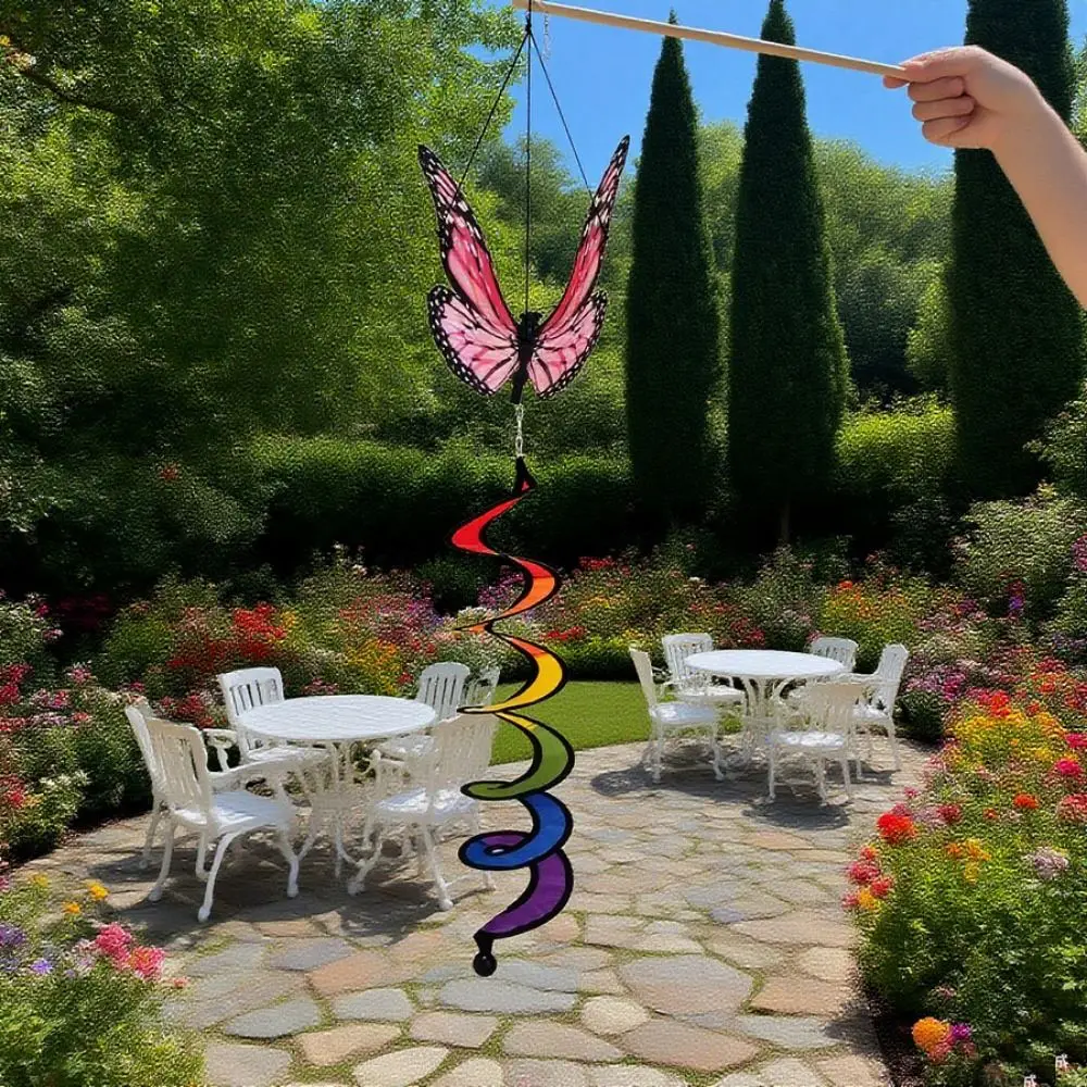 Colorful 3D Dimensional Windmill No Toxic Hanging Cloth&Plastic Wind Strip Ornament Rotate Windmill Part Outdoor Children's Toys