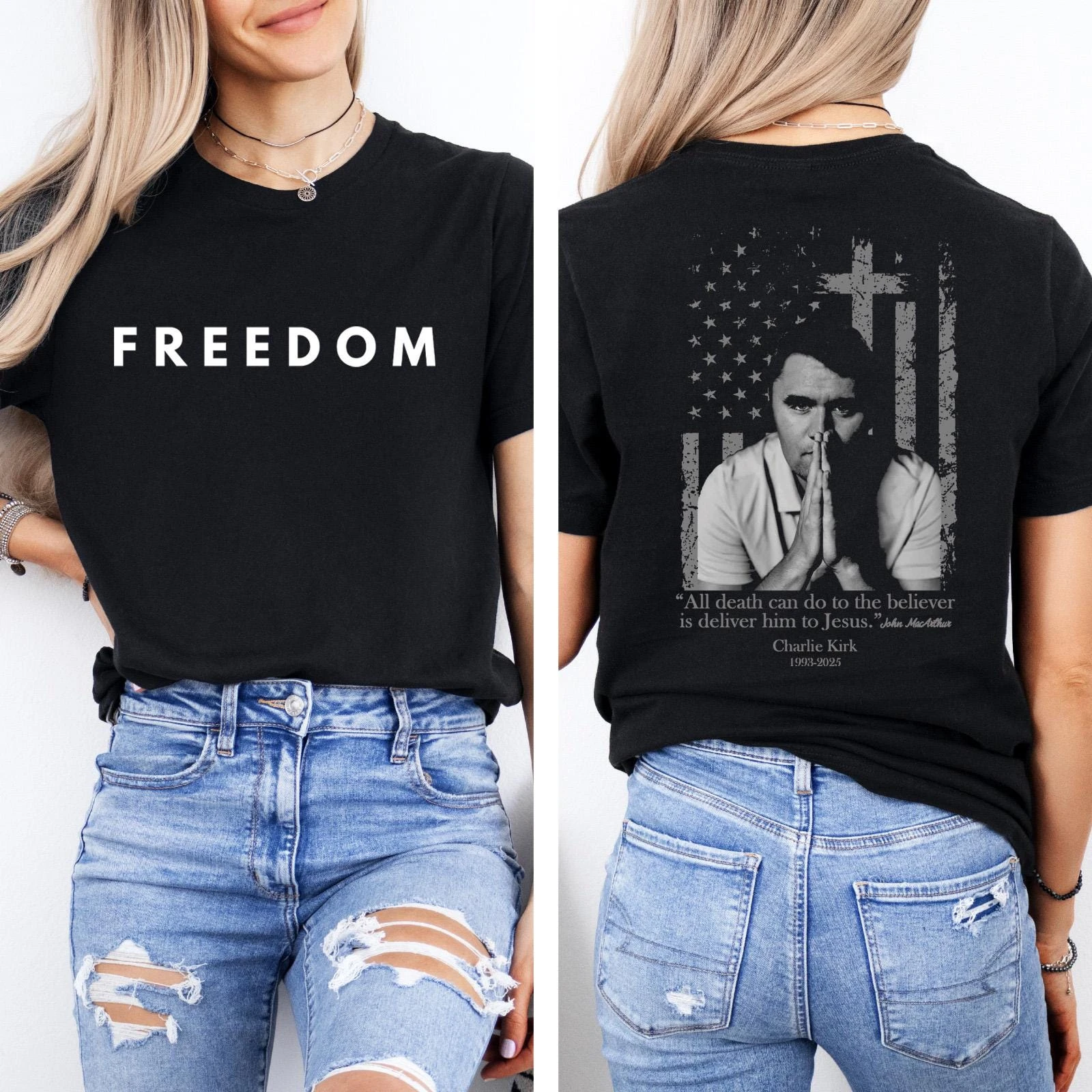 Charlie Kirk All Death Can Do To The Believer Is Deliver Him To Jesus Shirt, A True Patriot Shirt, Charlie Kirk Shirt