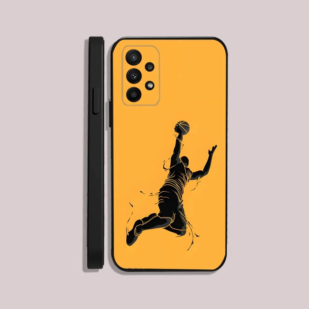 Basketball Basket Sports Phone Case For Samsung S24,23,22,30,21,10,9,Ultra,Plus,Lite,FE,5G Black Soft Case