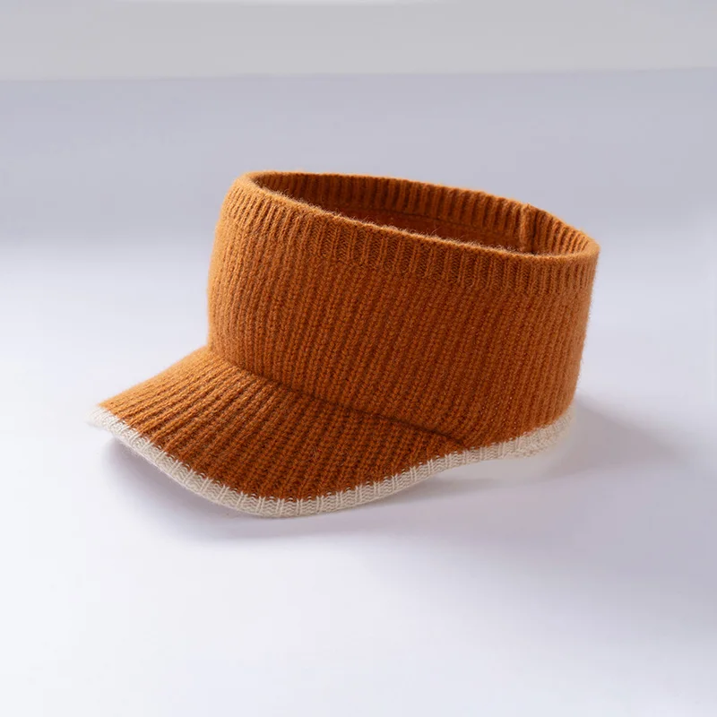 Czapka damska z dzianiny z kaszmiru 100%, modna i stylowa, jesienno-zimowa, damska czapka kaszmirowa w jednolitym kolorze, nowa.