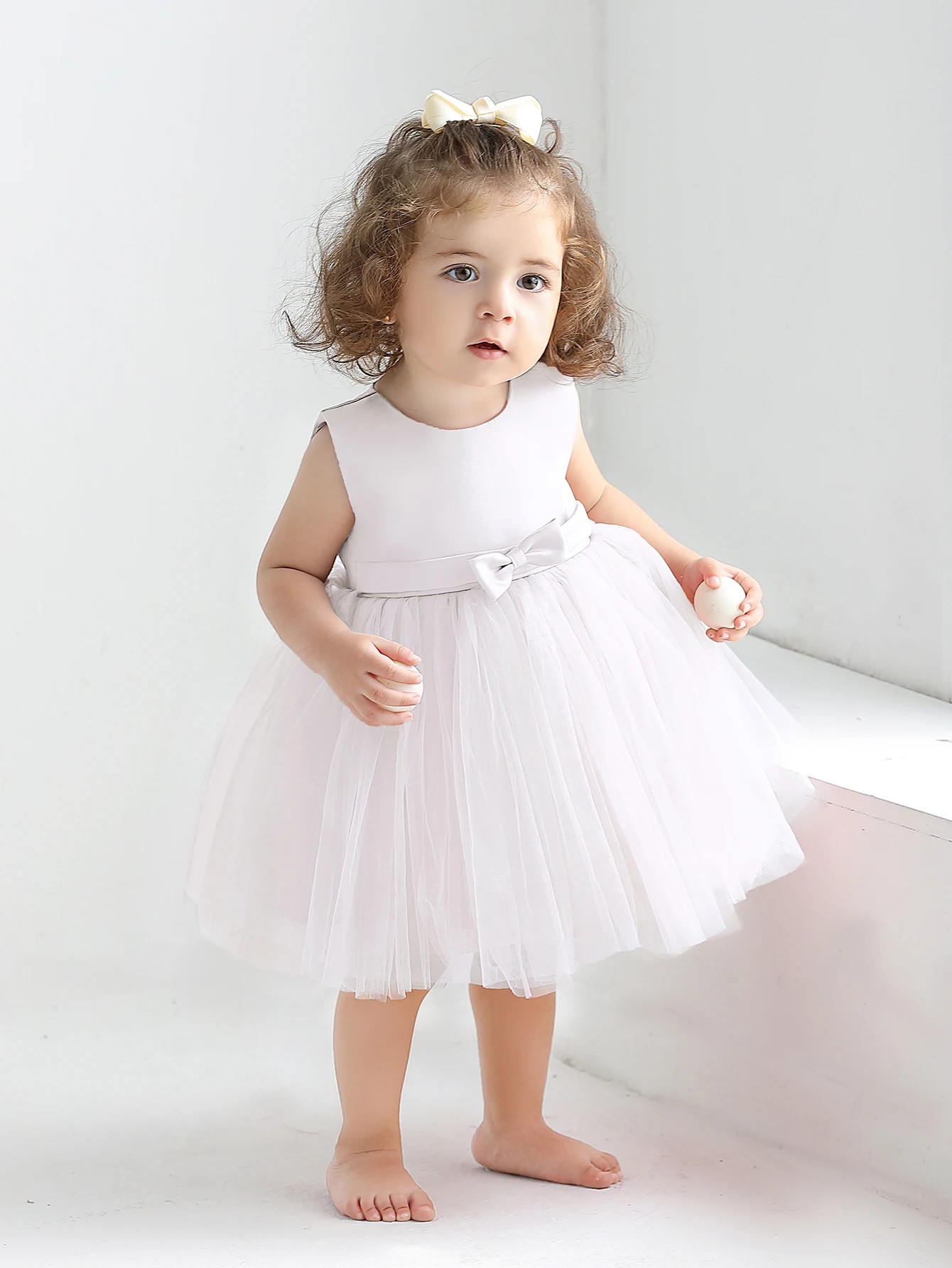 Hot Sale Toddler Girl Clothes Little Baby Pretty Wedding Flower Girl Puffy Tulle Skirt