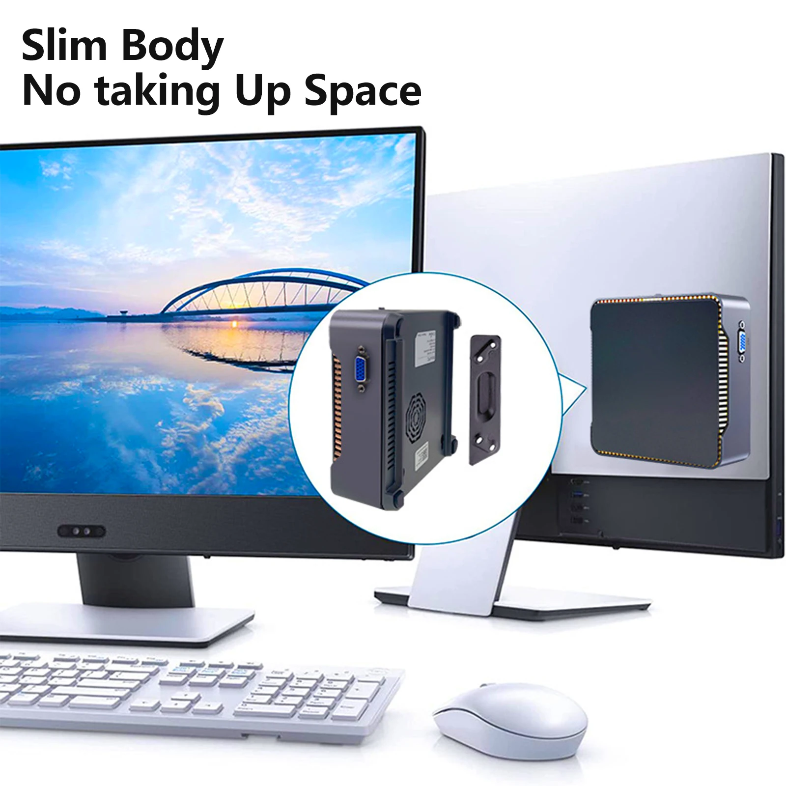 Mini PC Intel Processor N100 4-core 4-thread Computer 16GB DDR5 512GB SSD WiFi 5G BT4.2 Mini PC Desktop Comp DIY Gaming Computer