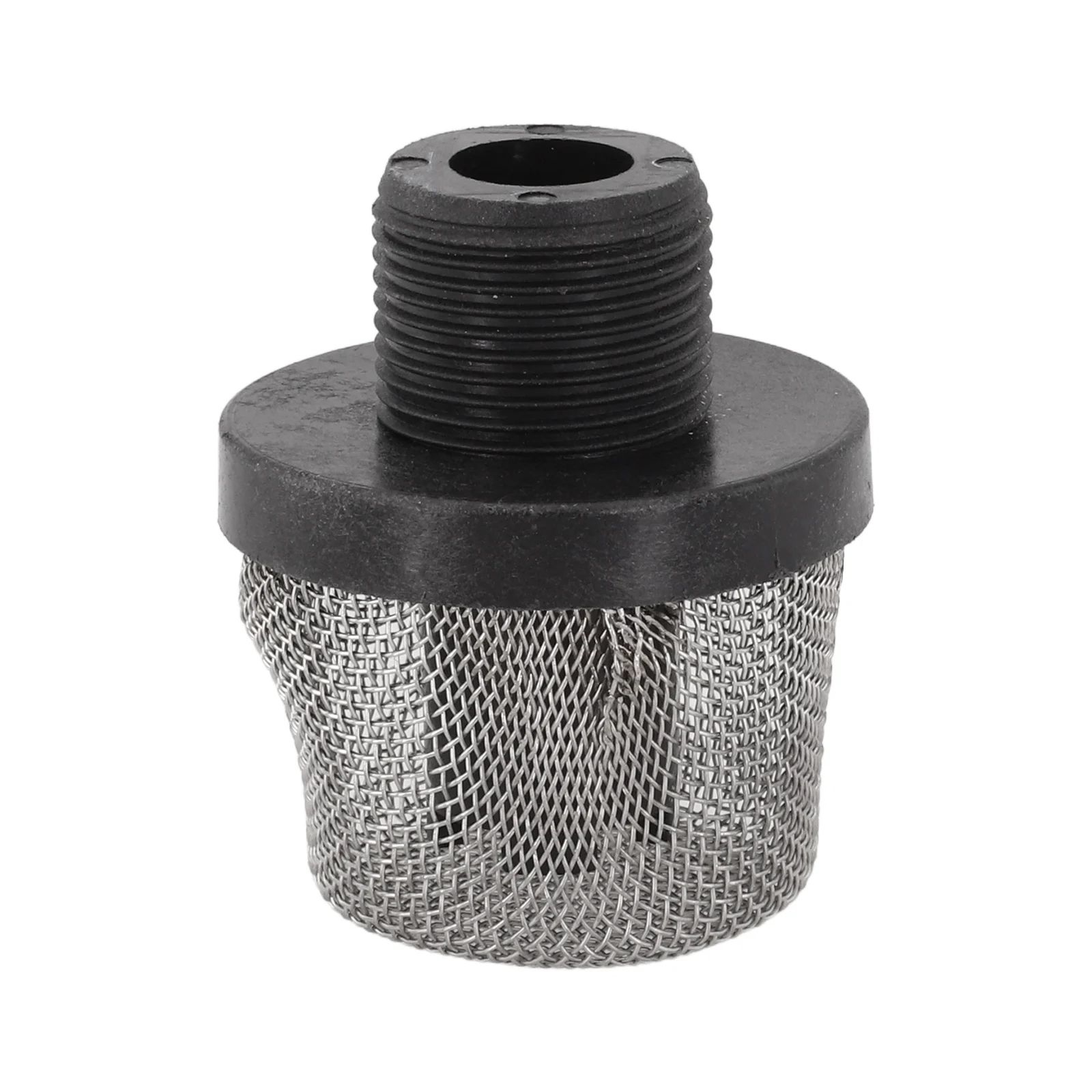 Airless Sprayer Painter Inlet Strainer Extended Pump Life Plastic And Metal 3/4 Inch Inlet Screen Black And Silver