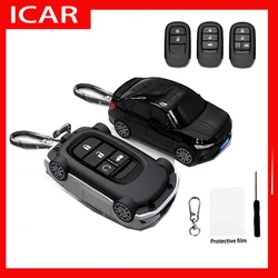 ICAR for Honda CRV XRV integra 11th Civic Car Styling for Honda 2022 2023 Civic Remote Smart Car Key Case Cover Fob Holder Chain