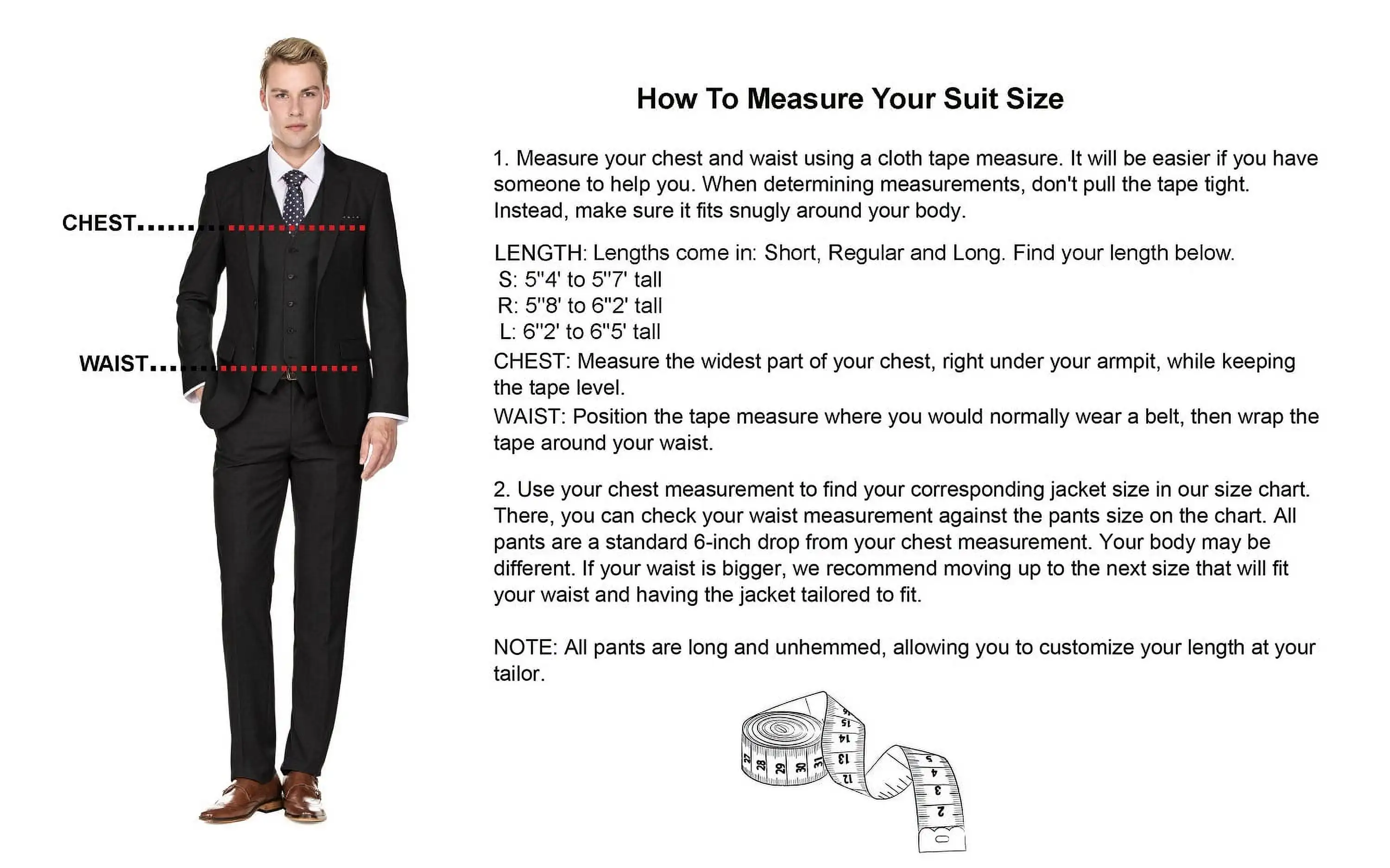 Braveman Men's Classic Fit 2-Piece Suit, Single Breasted Jacket, Two Button Closure, Flat Front Pant, 42R/36W