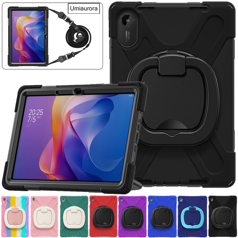 

For Xiaomi Redmi Pad2 11" SE 8.7 Pro 12.1" POCO Pad 12.1 inch Shockproof PC Rugged Tablet Case Pull Ring Stand Strap Cover Funda