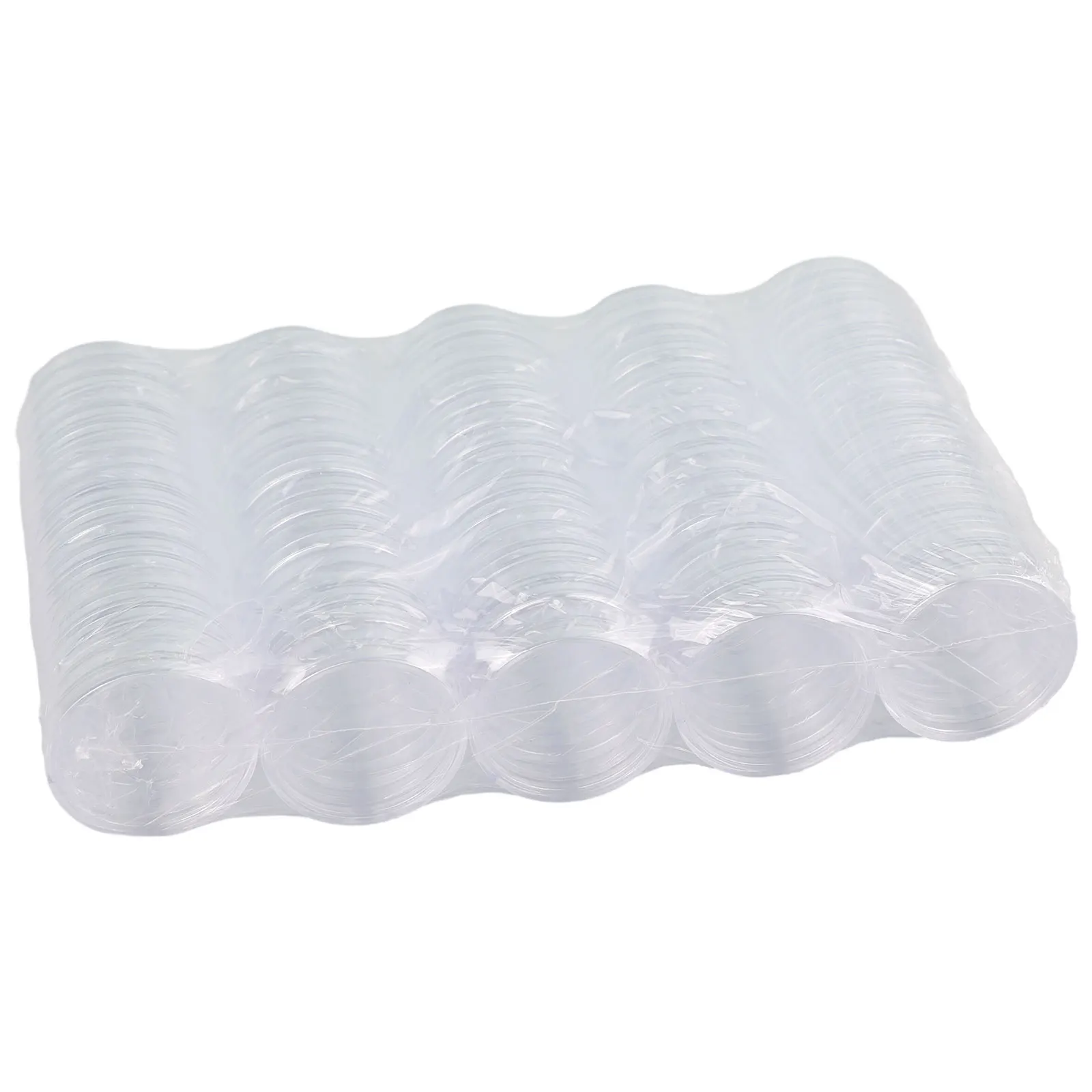 Set Coin Storage Cases Box Boxes Capsules Holder Lightweight Portable Protection Round Round Case Tokens 100Pcs
