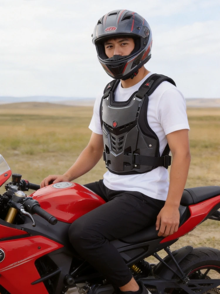SCOYCO Chest Back Protector Motorcycle Armor Vest Off-Road Dirt Bike MTB Riding Body Armor Jacket for Men Women