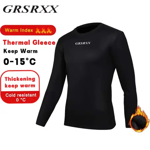 GRSRXX Winter Long Sleeve Thermal Cycling Bottom Shirt Mountain Bike Jersey Underwear Racing Thermal Cycling Jersey Underwear