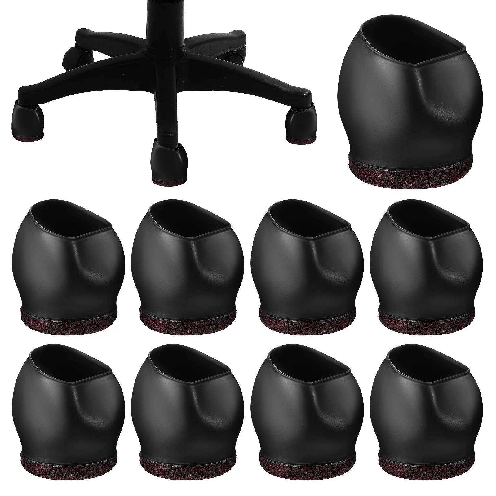 10 Pcs Caster Cover Chair Feet Protector Covers Office Wheel Cups Crib Tpe Rolling