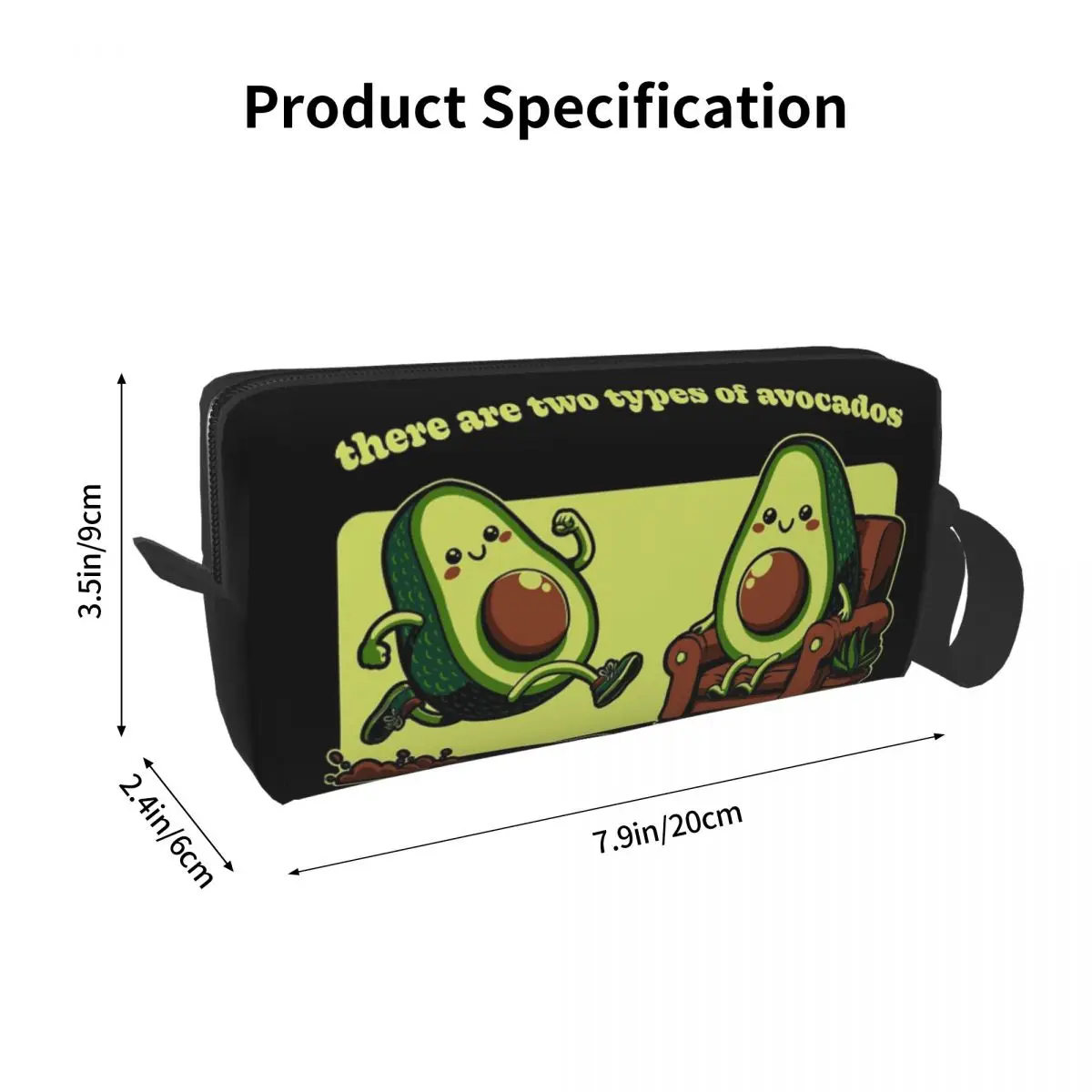 Avocardio Avocado Cardio Pencil Cases Big Capacity Pen Bags Pen Box Pencil Pouch For Boys Girls Students Stationery Makeup Bag