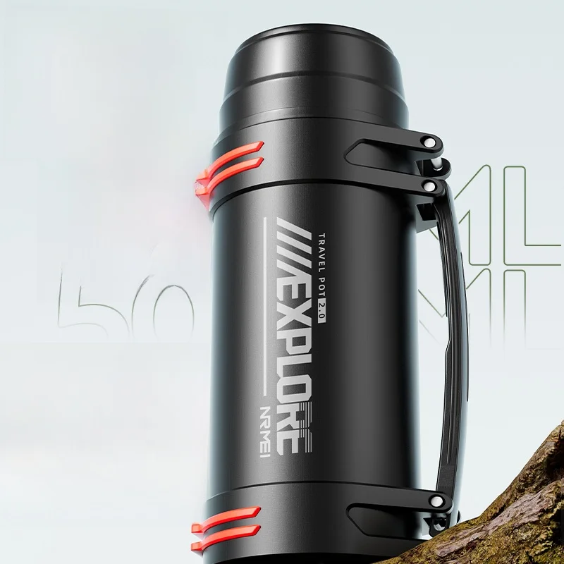 

Original Stainl Steel Insulated Water Bottle Large Capaci Car Carrier Warm Hot Water Pot Home Use Tea Pot Insulation
