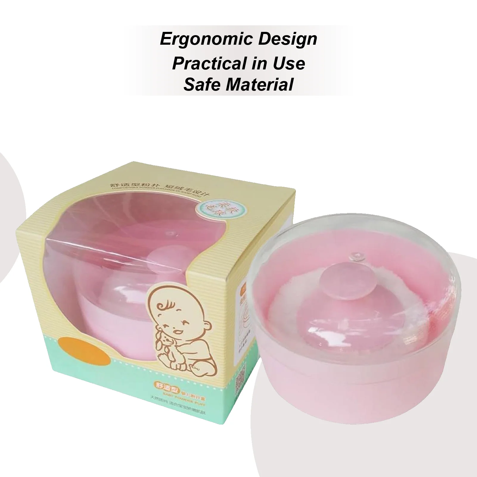 

Dusting Powder Container Powder Puff Box Sponge Storage Box Applicator Holder For Travel Daily Caregivers Home Face Under Arms