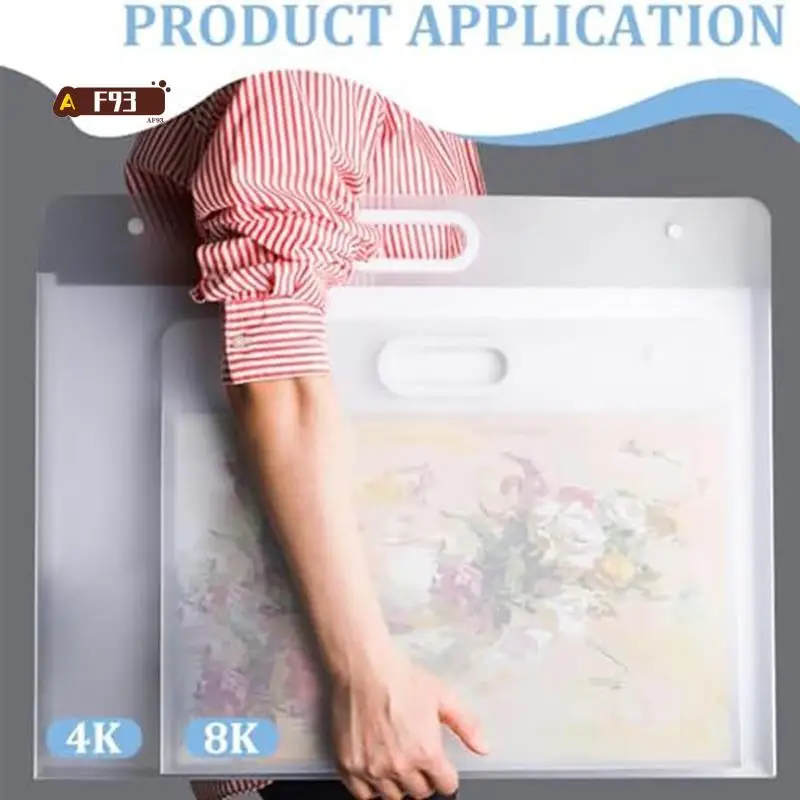 

AF93-2 шт. пластиковые художественные папки, водонепроницаемые папки с ручками, прямоугольный ящик для хранения искусства для рисования эскизов, фотографии, искусства